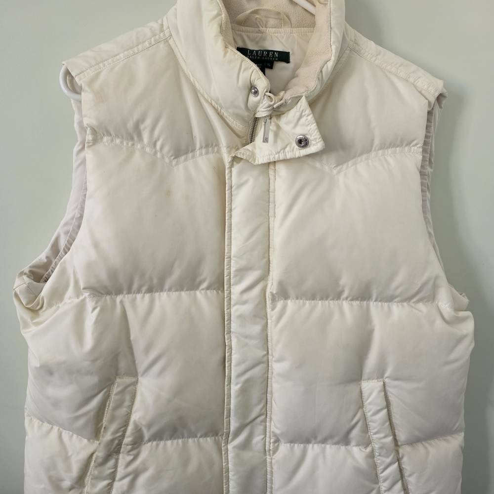 Ralph Lauren Womens Off-White Puffer Vest